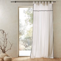 Занавеска 100 биохлопок Jamdi 140 x 220 см белый AM.PM  фото, kupilegko.ru